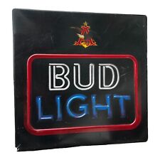 Vintage Bud Light Beer Lighted Sign Neon Plastic Wall Sign 80's picture