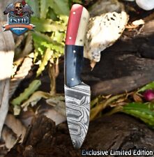 CSFIF Handmade Skinner Knife Twist Damascus Mixed Material Hiking Bushcraft picture