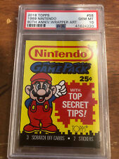 2018 Topps 1989 Nintendo 80th Anniversary Wrapper Art Mario #58 PSA 10 picture