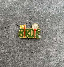 C. Sanders Gold Tone Green Golf Birdie Lapel Pin picture