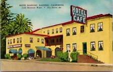 Hotel Cafe Banning CA California Linen postcard DQ5 picture