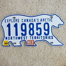 Northwest Territories License Plate 119859 BEAUTIFUL 2010 With Stickers MINT picture