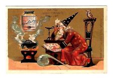 c1890 Victorian Trade Card Liebig Extract Of Meat, Wizard Sleeping picture