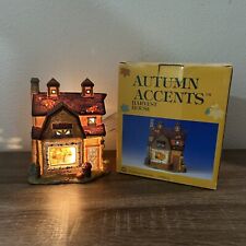 Vintage Lighted Porcelain Harvest House 2000 by Autumn Accents In Box picture