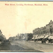 c1910s Marshall, MN Main St Photo Northwest Downtown Street View Signs Hamms A14 picture