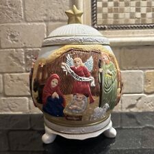 Nativity Scene Footed Cookie Jar by Jay Import Baby Jesus Christmas Holiday picture