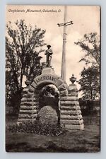 Columbus OH-Ohio, Confederate Monument, Antique, Souvenir, Vintage Postcard picture
