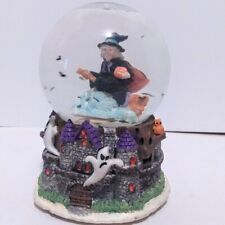 Halloween Water Globe with Witch and Swirling Bats- No Music picture