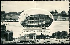 Kingston Upon Hull England UK Vintage Mulit View RPPC Postcard Posted to USA picture