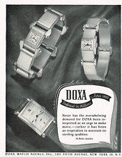 Scarce 1940s Vintage Doxa Swiss Watch Mid Century Advertising picture