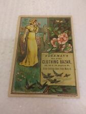 Antique Wemple & Company New York Freeman's One Price Clothing Bazar Trade Card picture