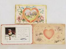 Lot Of 3 Vintage Valentine's Day Postcards Collectible 1911 1920s Old picture
