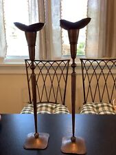 2 Arteriors Home Tall Copper Taper Candle Holders  picture