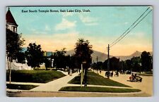 Salt Lake City UT-Utah, East South Temple Street, Antique, Vintage Postcard picture
