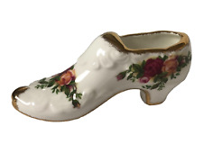 Vintage Royal Albert Old Country Roses Bone China England Miniature Shoe picture