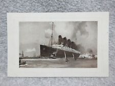 1915 RMS LUSITANIA Cunard Lines Passenger Cruise Ship  POSTCARD Sunk Germany WW1 picture