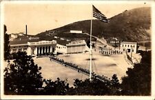 bird's eye view navy sailors lined up in formation american flag 1907 building  picture