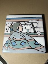 masterworks hand crafted Native American tile 6 inch by 6 inch  picture