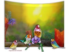 Swarovski SCS Idyllia Gouldian Finch bird Crystal Display picture