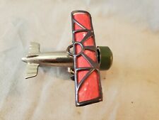 Rare Pre War Japan Celluloid & Metal Whistle High Wing Airplane picture