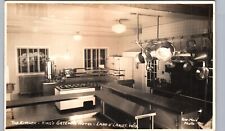 HOTEL KITCHEN land o' lakes wi real photo postcard rppc king's gateway wisconsin picture