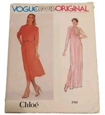 Vintage Vogue Chloe Ladies Dress Pattern 2162 Size 10 Uncut picture
