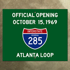 Georgia interstate 285 Atlanta Loop highway road sign opening 1969 20x16 picture