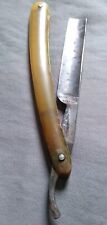 Antique Clauss Fremont Ohio Horn Scales Straight Razor As Is. picture
