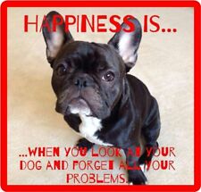 French Bull Dog Happiness Refrigerator / Tool Box  Magnet Gift Card Insert picture