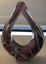 Robert Eickholt Art Glass Twisted Loop Sculpture Paperweight Signed picture