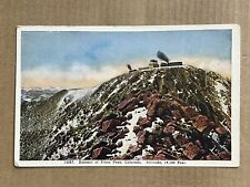 Postcard Pikes Peak Colorado CO Summit Cog Train Vintage 1928 PC picture