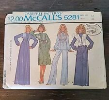 Vtg Rare 70s Laura Ashley McCall's 5281 Kimono Prairie Dress Sewing Pattern B34