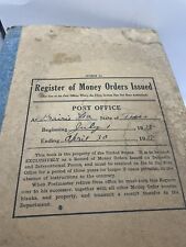 vintage ledger book used 1935 Money Orders picture