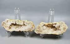 249g Rare Top Grade Gorgeous White Agate Geode Rough Reiki Crystal Specimen picture