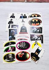 Batman Vintage Stickers Cards Puzzle Topps Movie DC Joker Batmobile Gotham Lot picture