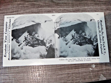 Vintage 1910's Stereograph Photo Cards WWI Bunker in France with Body picture