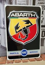 Fiat Abarth Parts & Service Aluminum Sign  12