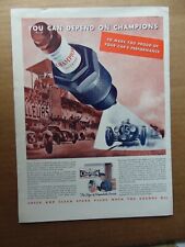 1938 CHAMPION SPARK PLUGS You Can Depend On vintage art print ad picture