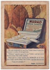 VINTAGE Print Ad Murad Turkish Cigarettes ~ Judge For Yourself 7x9.5