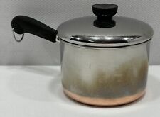 Vintage Revere Ware 2 Qt Sauce Pan Pot W/Lid 1801 Copper Clad Bottom Rome NY USA picture