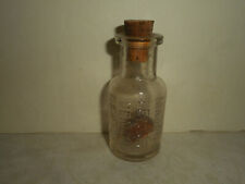 Antique Miniature Major's Leather Cement NY Embossed Glass Bottle with Cork picture