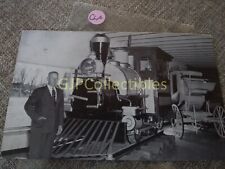 P3CLA Train or Station Postcard Railroad RR EARLY WOOD BURNING PORTER LOCOMOTIVE picture