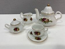 Royal Albert Old Country Roses Miniature Tea Set 1962 Repro (missing Tray) picture