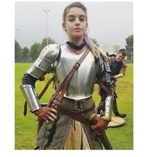 Medieval Halloween Lady Armor Suit, Knight Warrior Female Cuirass Steel Armor picture