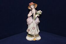 Wonderful Tyche Tosca Capodimonte Girl Porcelain Figurine w Bouquet, 8