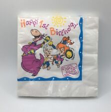 1996 Hanna-Barbera Cave Kids Flinstones Luncheon Napkins NBO picture