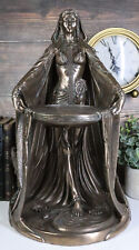 Large Bronzed Maxine Miller Celtic Triple Goddess Danu With Cauldron Statue 16