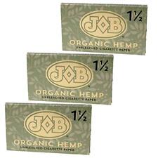 JOB Organic Hemp 1 1/2 Rolling Paper Unbleached 1.5 Cigarette Papers (3 Pack) picture