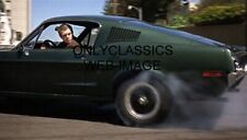 1968 STEVE McQUEEN FORD MUSTANG BURNOUT 5X7 PHOTO BULLITT AUTOMOBILIA CAR CHASE picture