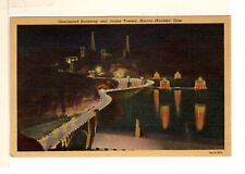 AZ Linen Postcard Hoover (Boulder) Dam Illuminated Roadway & Intake Towers-WP1 picture